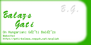 balazs gati business card